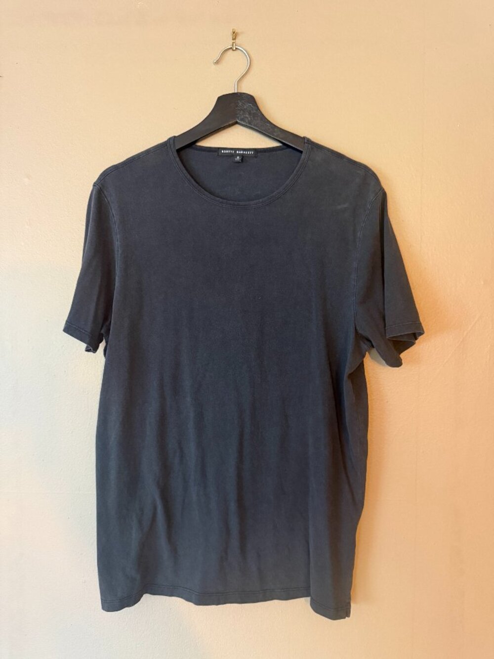 Robert Barakett The Barakett Tee Men's Black Pima Cotton Crew Shirt Medium